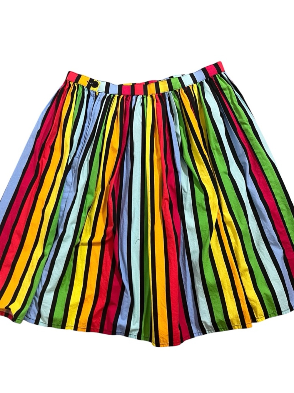 Magnolia Park 2XL Cotton Striped Skirt Colorful High Waist Retro
